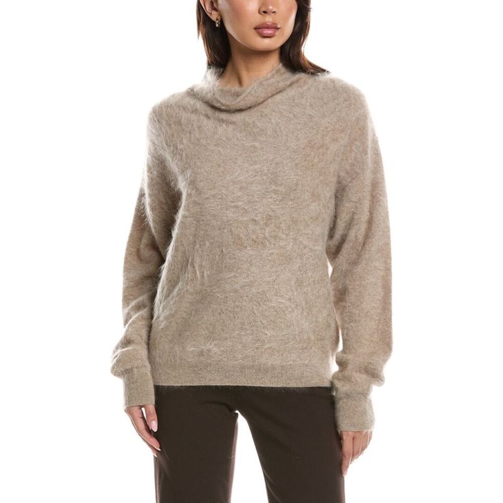 Hugo Boss Womens Frovina Cashmere Sweater, Grey